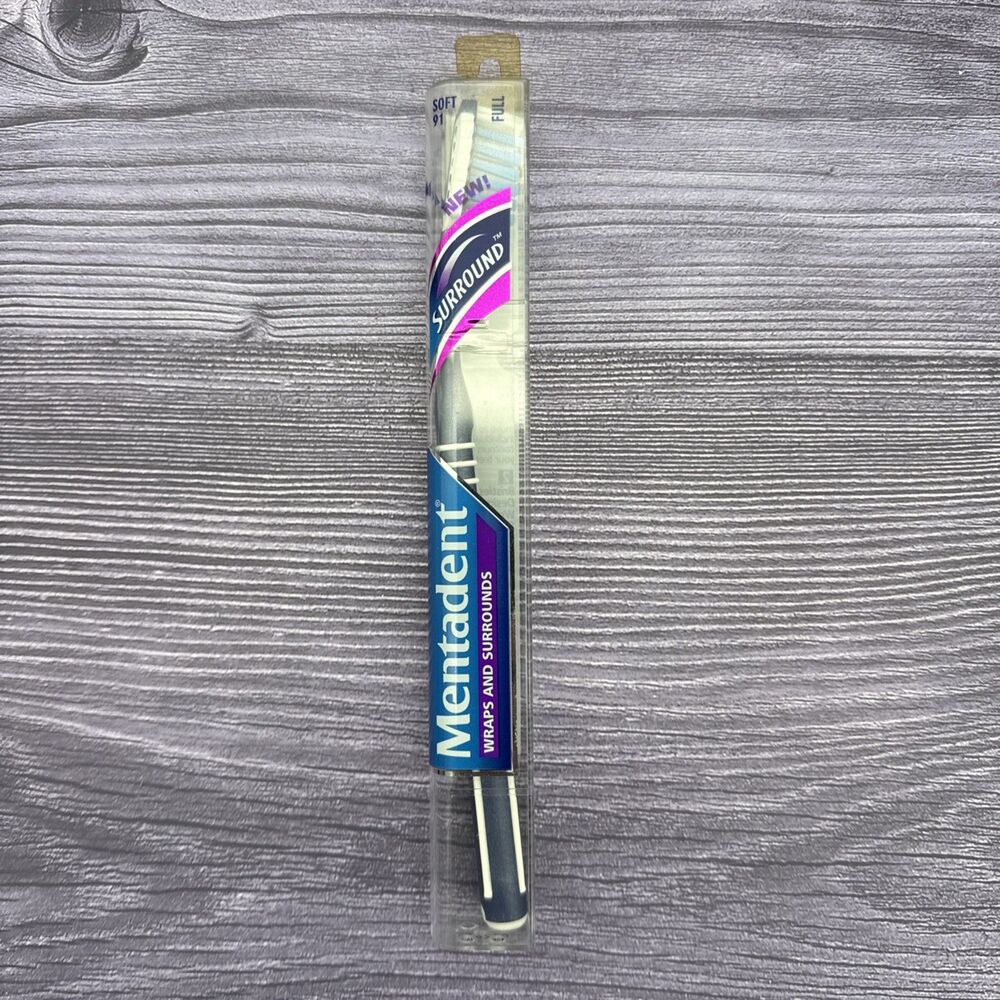 Mentadent 91 Toothbrush Soft Full Head Wraps & Surround Bristles Flexible BLUE D
